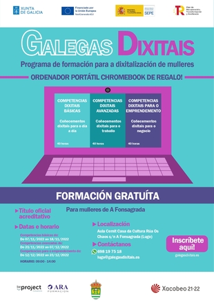 Gallegas Digitales: Programa de formación para la digitalización de Mujeres