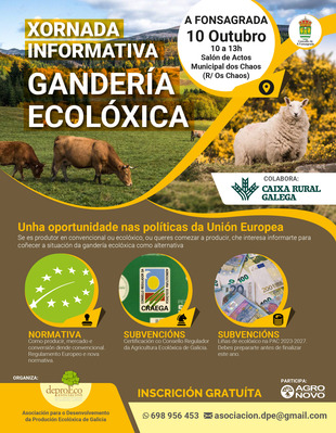 Jornada Informativa de Ganadería Ecológica el lunes 10 de octubre