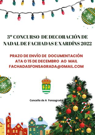 3º Concurso de Decoración de Navidad de Fachadas y Jardines Concello de A Fonsagrada para vecino/as